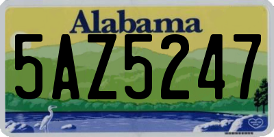 AL license plate 5AZ5247