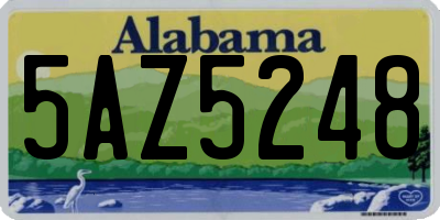 AL license plate 5AZ5248