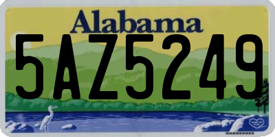 AL license plate 5AZ5249