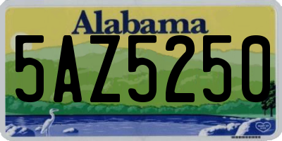 AL license plate 5AZ5250