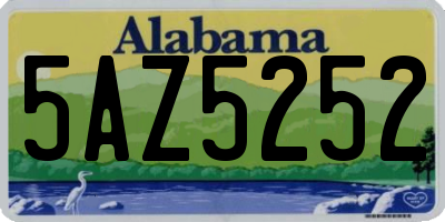 AL license plate 5AZ5252