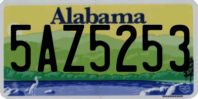 AL license plate 5AZ5253