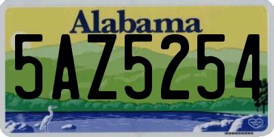 AL license plate 5AZ5254