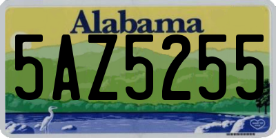 AL license plate 5AZ5255