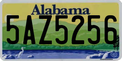 AL license plate 5AZ5256