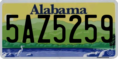 AL license plate 5AZ5259
