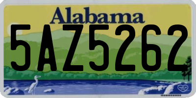 AL license plate 5AZ5262