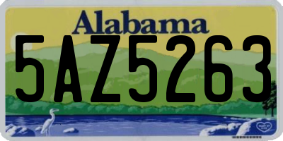 AL license plate 5AZ5263