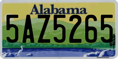 AL license plate 5AZ5265