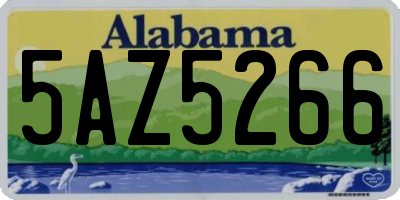 AL license plate 5AZ5266