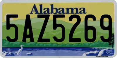 AL license plate 5AZ5269