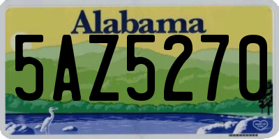 AL license plate 5AZ5270