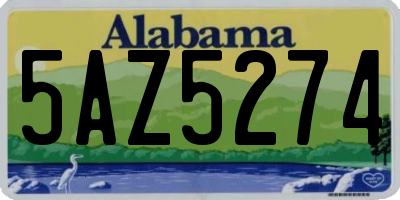 AL license plate 5AZ5274