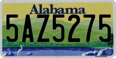 AL license plate 5AZ5275