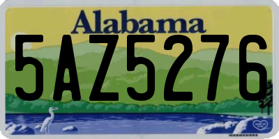 AL license plate 5AZ5276