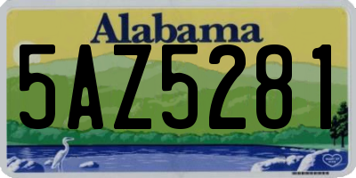 AL license plate 5AZ5281