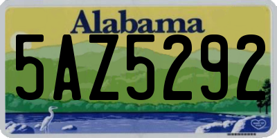 AL license plate 5AZ5292