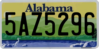 AL license plate 5AZ5296