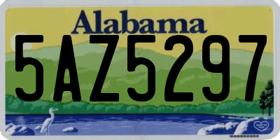 AL license plate 5AZ5297