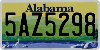 AL license plate 5AZ5298