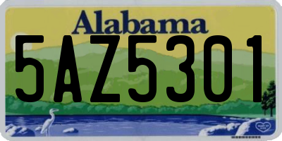 AL license plate 5AZ5301