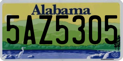 AL license plate 5AZ5305