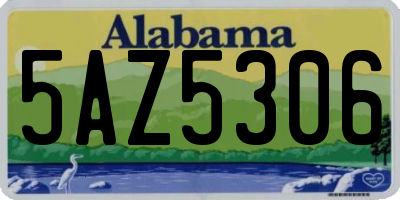 AL license plate 5AZ5306