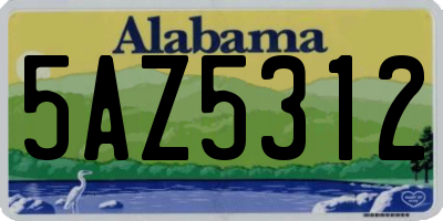 AL license plate 5AZ5312