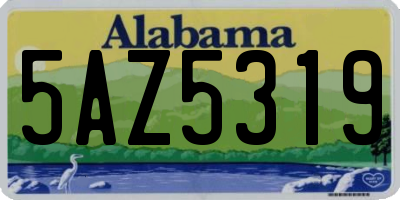 AL license plate 5AZ5319