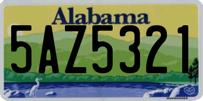 AL license plate 5AZ5321