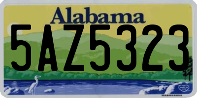 AL license plate 5AZ5323