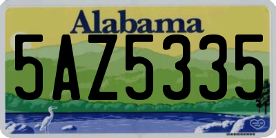 AL license plate 5AZ5335