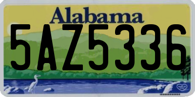 AL license plate 5AZ5336