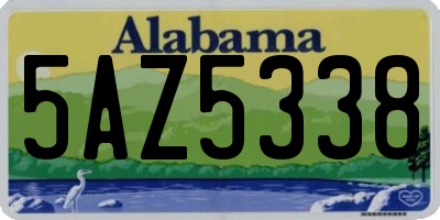 AL license plate 5AZ5338