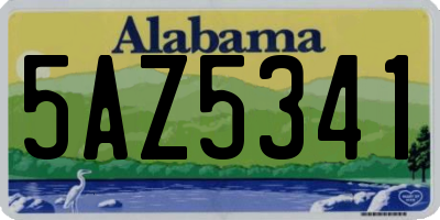 AL license plate 5AZ5341