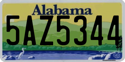 AL license plate 5AZ5344