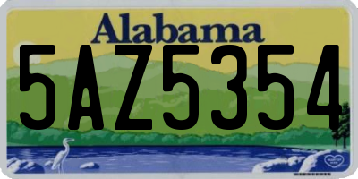 AL license plate 5AZ5354