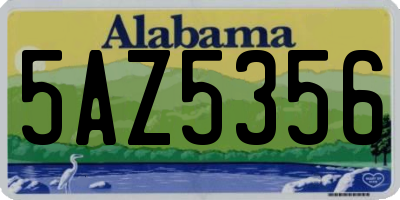 AL license plate 5AZ5356