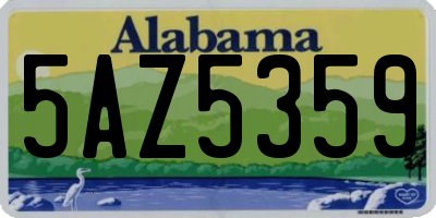 AL license plate 5AZ5359
