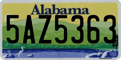 AL license plate 5AZ5363