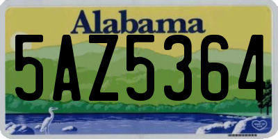 AL license plate 5AZ5364