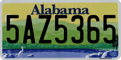 AL license plate 5AZ5365