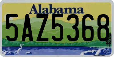 AL license plate 5AZ5368