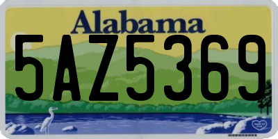AL license plate 5AZ5369