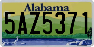 AL license plate 5AZ5371