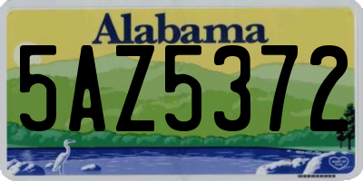 AL license plate 5AZ5372