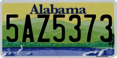 AL license plate 5AZ5373