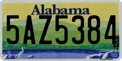 AL license plate 5AZ5384