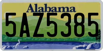 AL license plate 5AZ5385
