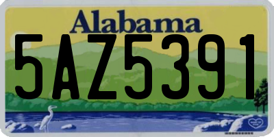 AL license plate 5AZ5391